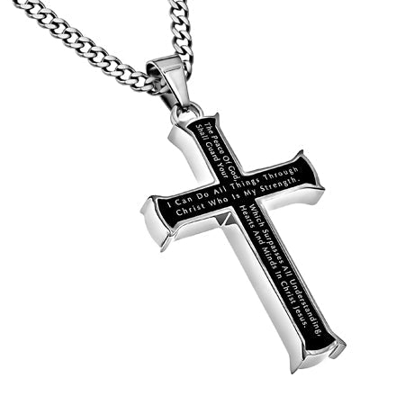 Black Iron Cross Necklace